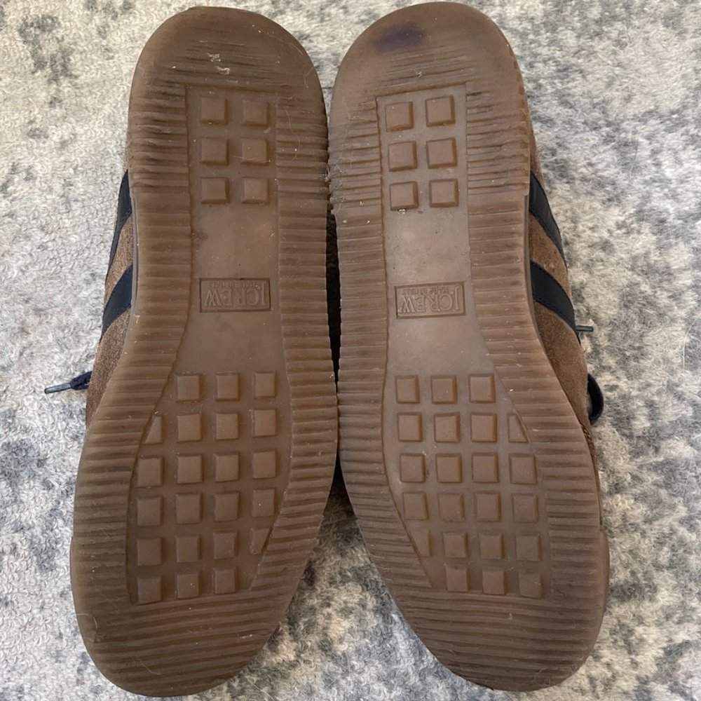 J. Crew Brown Suede Sneakers with Navy Accents - Picture 3 of 8